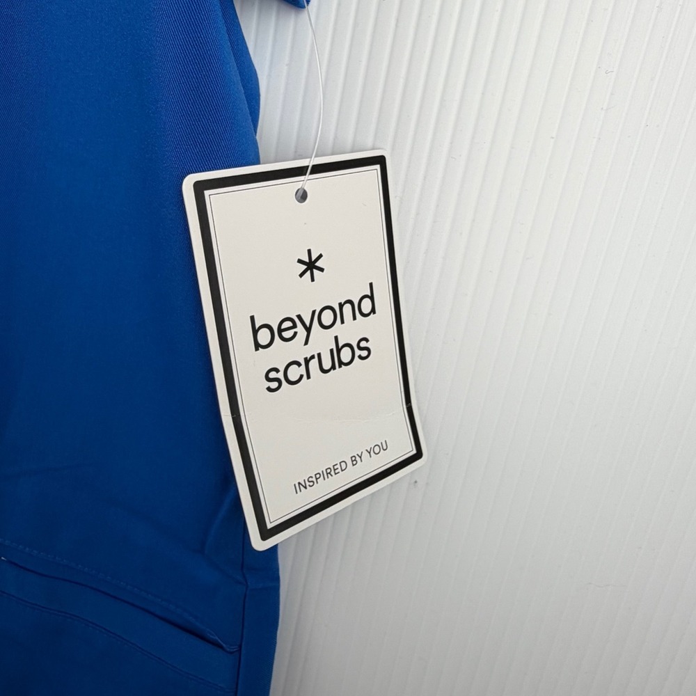 Beyond Scrubs Unity V-Neck Top Royal Blue Nursing Medical Uniform Large SBT107 - Picture 6 of 11
